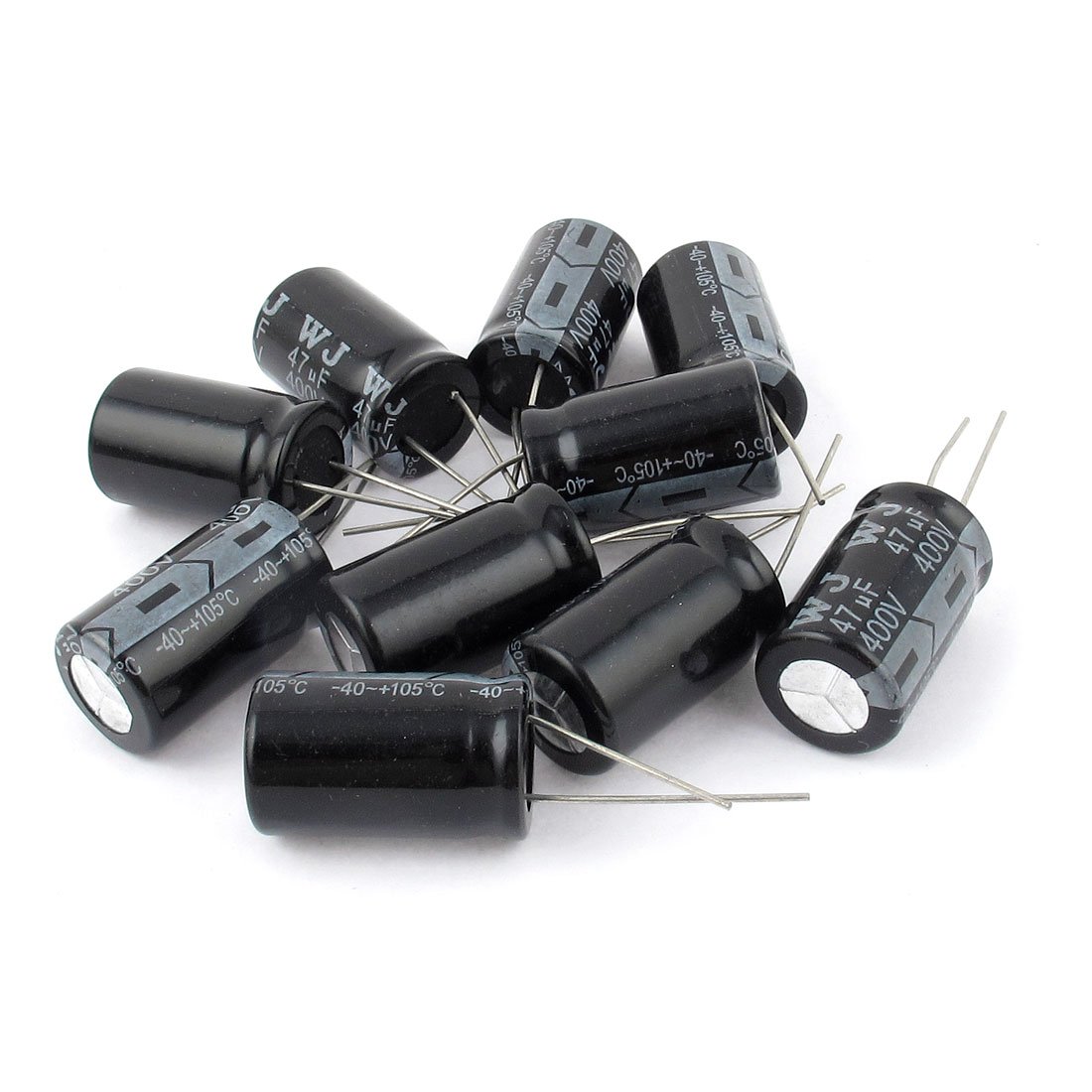 Lot De 2 Condensateurs électrolytiques Samxon 47µF 400V 105°C - Modèle KM47/400, Radiaux, THT