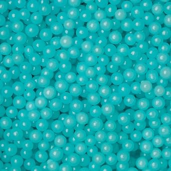 4MM BLUE SUGAR PEARLS - 4 oz shaker jar - Edible Sugar Pearls for Cakes, Cupcakes, Cookies, Icing, Chocolate