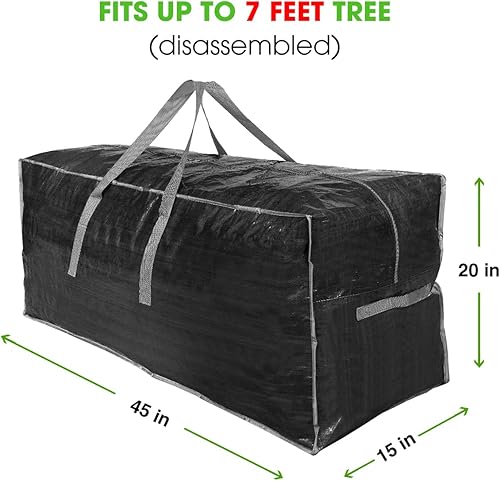 Miniatura 19 de ProPik Bolsa de almacenamiento para árbol de Navidad Se adapta a árboles desmontados de hasta 7 pies de alto Estuche de almacenamiento de árbol