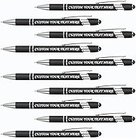 Vista 19 de 10 bolígrafos personalizados a granel, bolígrafo personalizado, bolígrafo grabado con nombre, logotipo, lápiz capacitivo para pantallas táctiles, a