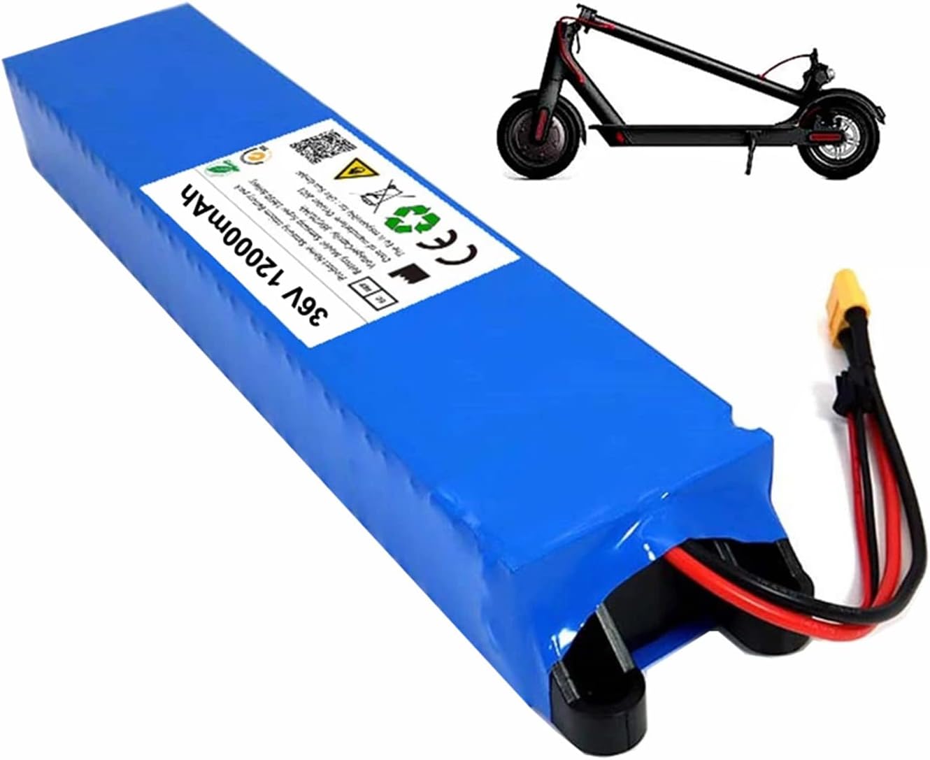 MELQUE 36V 12Ah 18650 Lithium Battery Pack, 10S3P 12000Mah