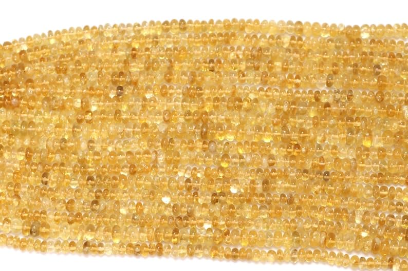 Perles citrine naturelle anti-rayures pour fabrication de bijoux durables - 2