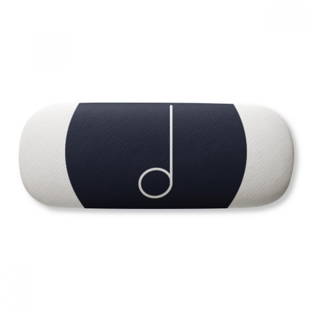DIYthinker White Music Mim Notes Black Glasses Case Eyeglasses Clam Shell Holder Storage Box Women's