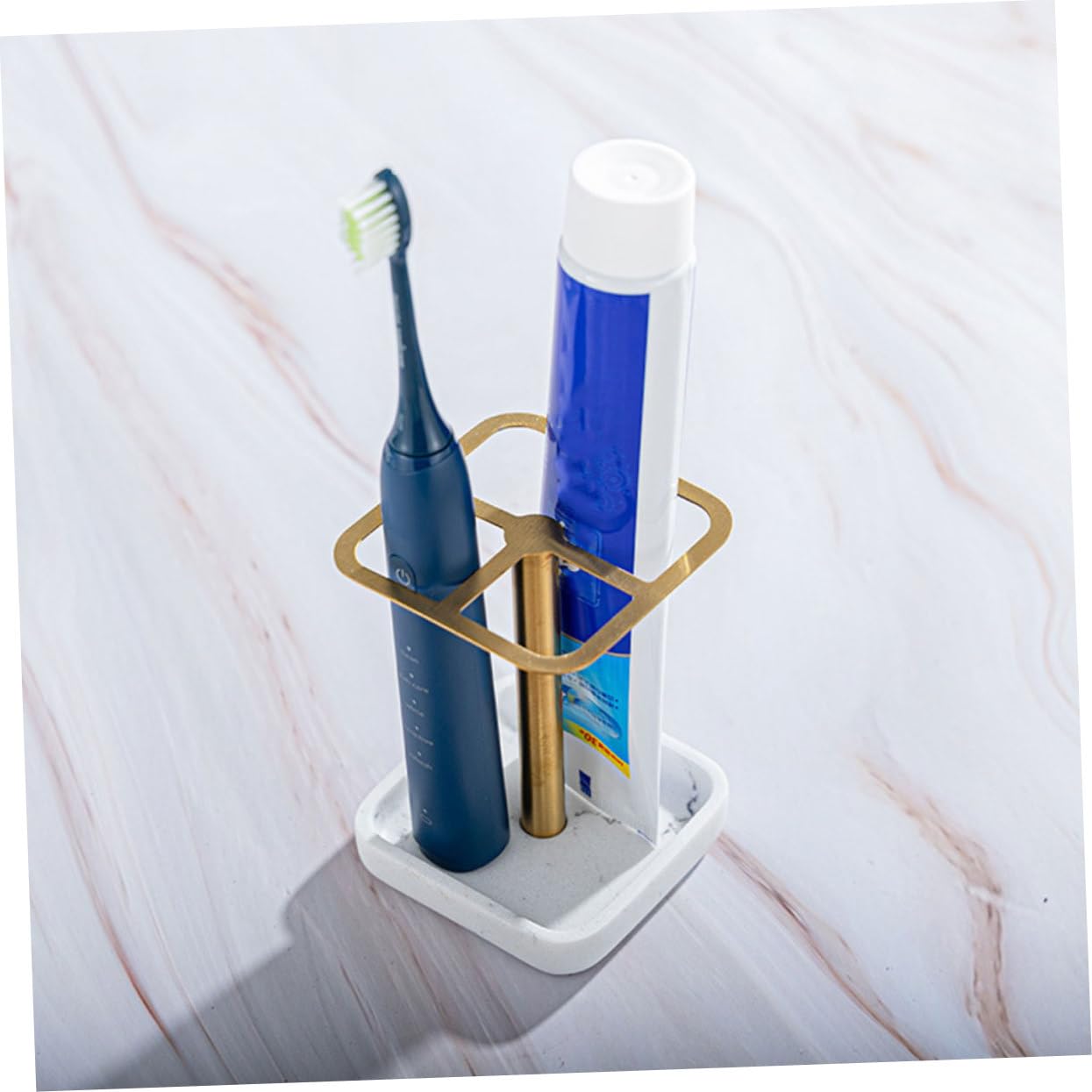 Amosfun 2 Pz Porta Spazzolino Da Denti Accessori Mini Libreria Scaffali Portaspazzolino Supporto Da Appoggio Bagno Organizer Da Scrivania Per Spazzolini Da Denti Base in Resina