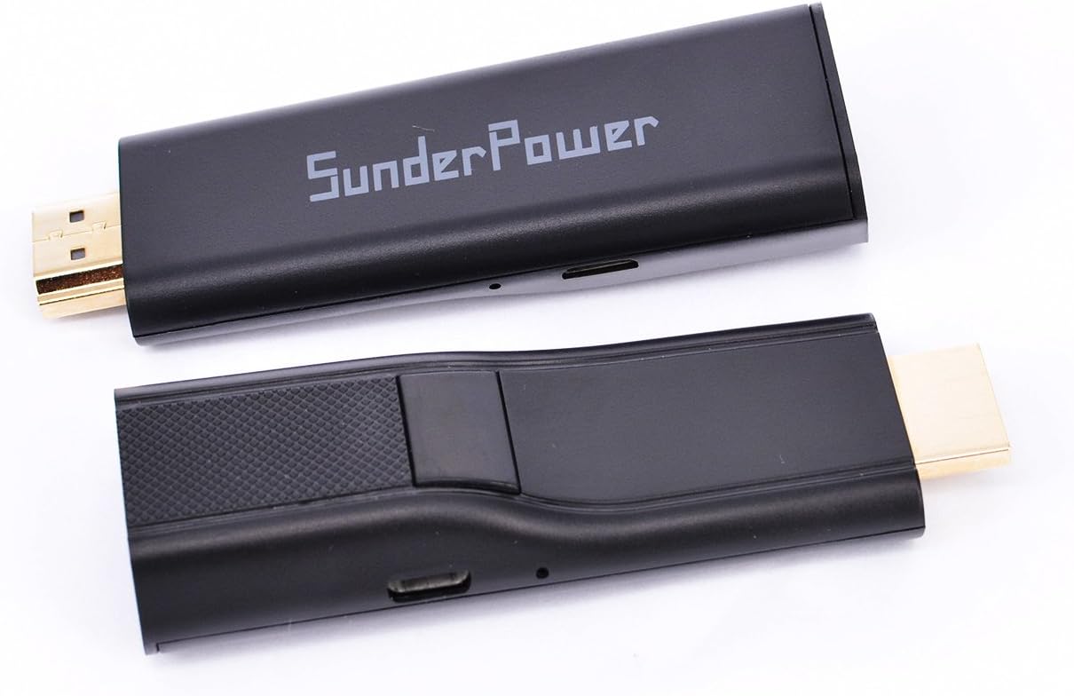 SUNDERPOWER Wireless HDMI Display Adapter ,Display Dongle WiFi/DLNA/AirPlay for iPhone iPad Macbook (BLACK)