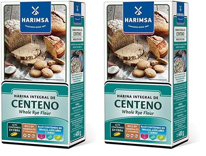 Harimsa Harina Integral de Centeno 400 g (Paquete de 2)
