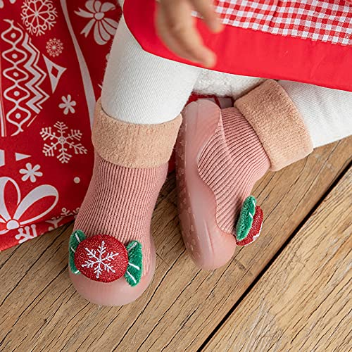 DEESEE(TM)_Jewelry Kids Shoes Girls, Toddler Baby Kids Girls Boys Christmas 3D Cartoon Slipper Socks Shoes Prewalker2