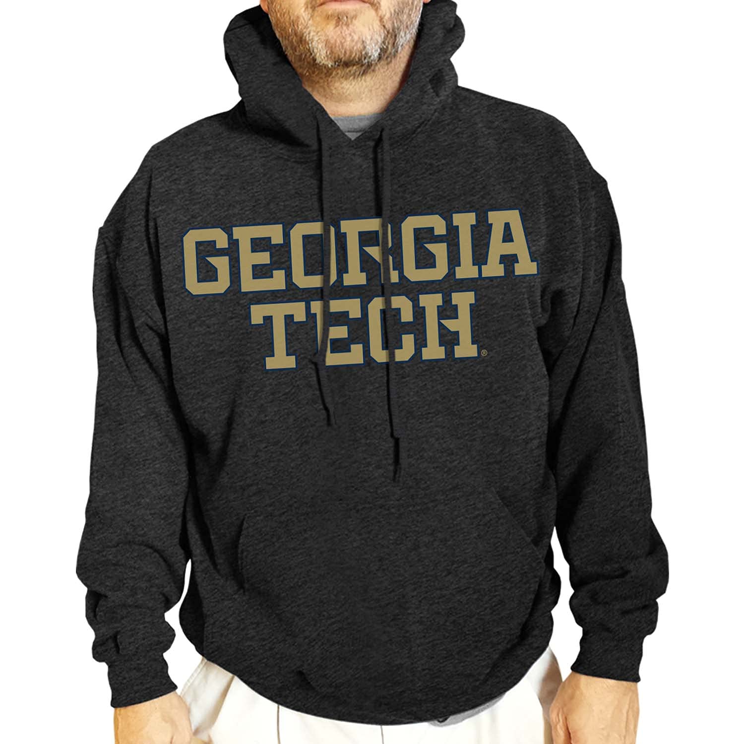Campus Colors NCAA Adult Cotton Blend Charcoal Hooded Sweatshirt - Made from Ringspun and Versatility