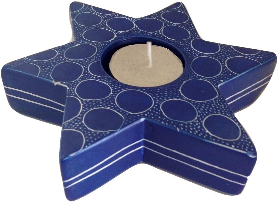 Star Shaped Candle Holder (Blue)