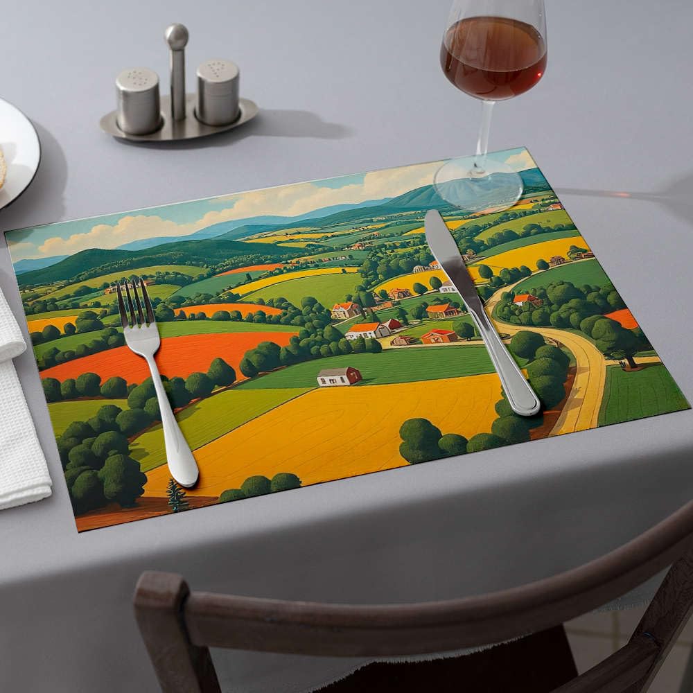 Sets de table de ferme moderne pour protéger la table en bois de votre cuisine