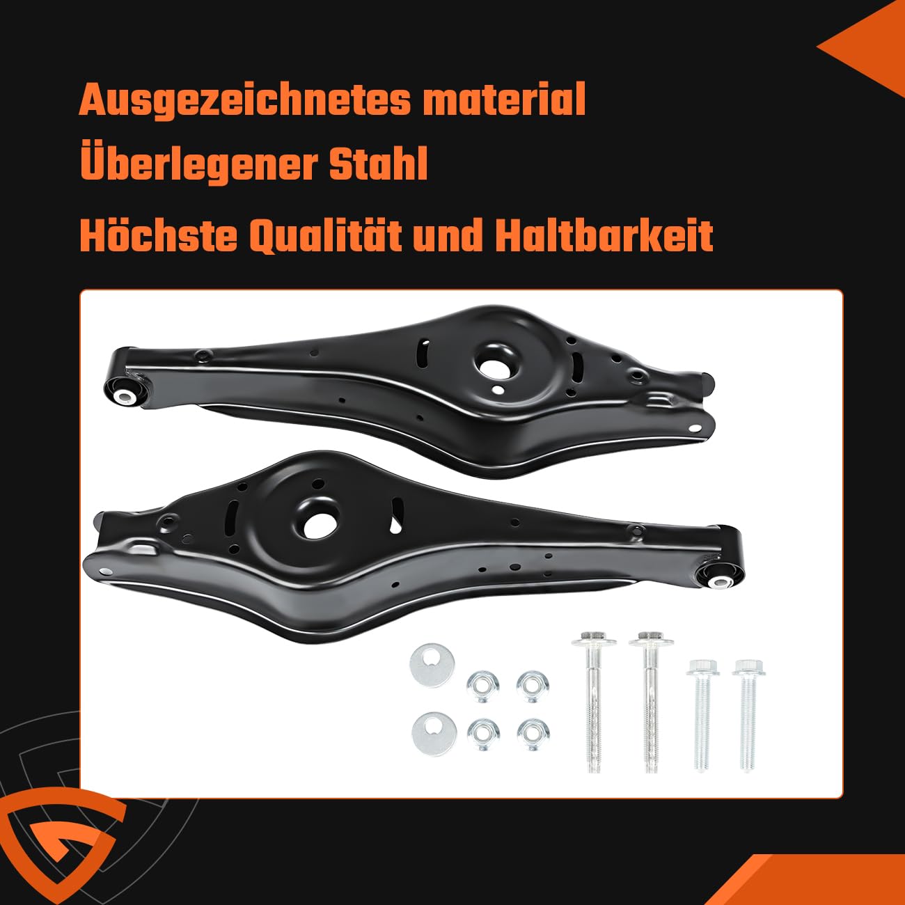 Querlenker Reparatursatz Hinten Rechts & Links Unten Kompatibel mit VW Golf V VII Schrägheck GOLF VI TOURAN 1T1, 1T2 TIGUAN 5N Für Audi A3 8P1 Für Seat Leon Für Skoda Octavia1K0506311S 1K0505311T