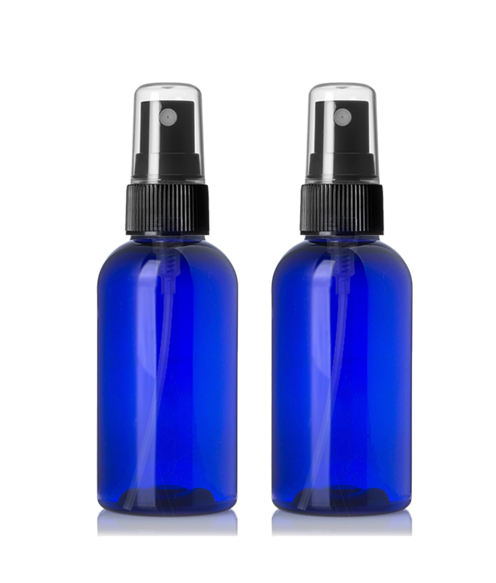 ljdeals Spray Bottles 2 oz Blue Plastic Empty Fine Mist Travel Bottle Set, Refillable Containers for Cosmetics, Essential Oils, Perfumes, Pack of 2,