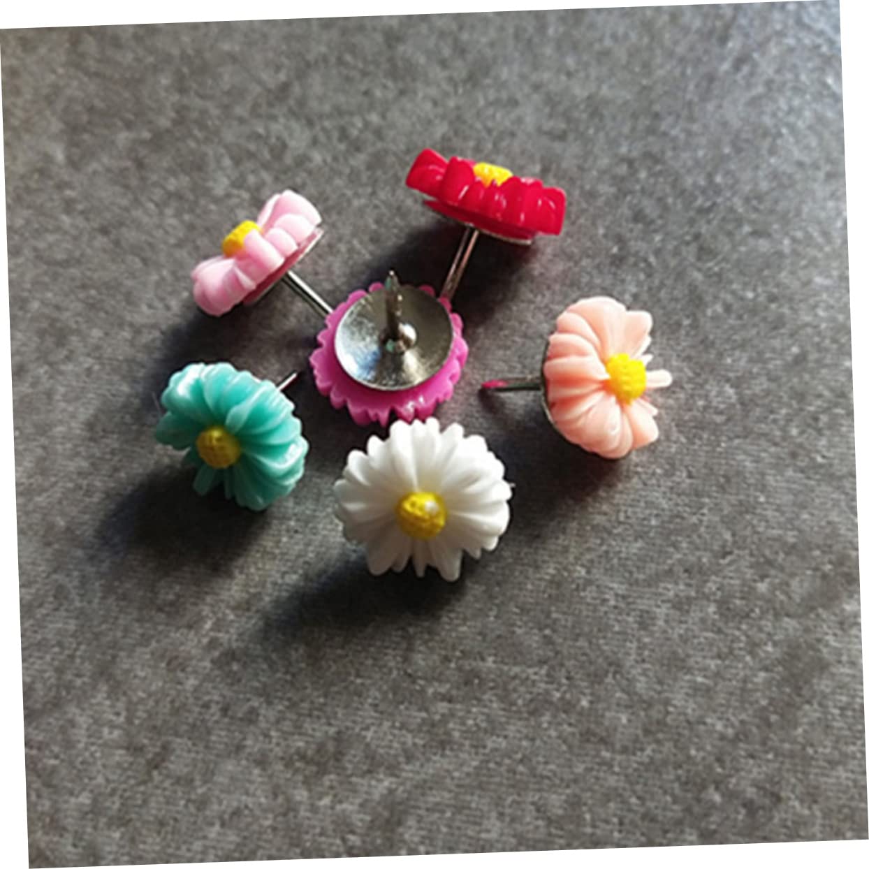 STOBOK 120stücke Resin Pushpins Mit Blumenmotiv Niedliche Pinnwandstecker Für Notizen Fotos Und Bürobedarf Für Korktafeln Und Wanddekoration