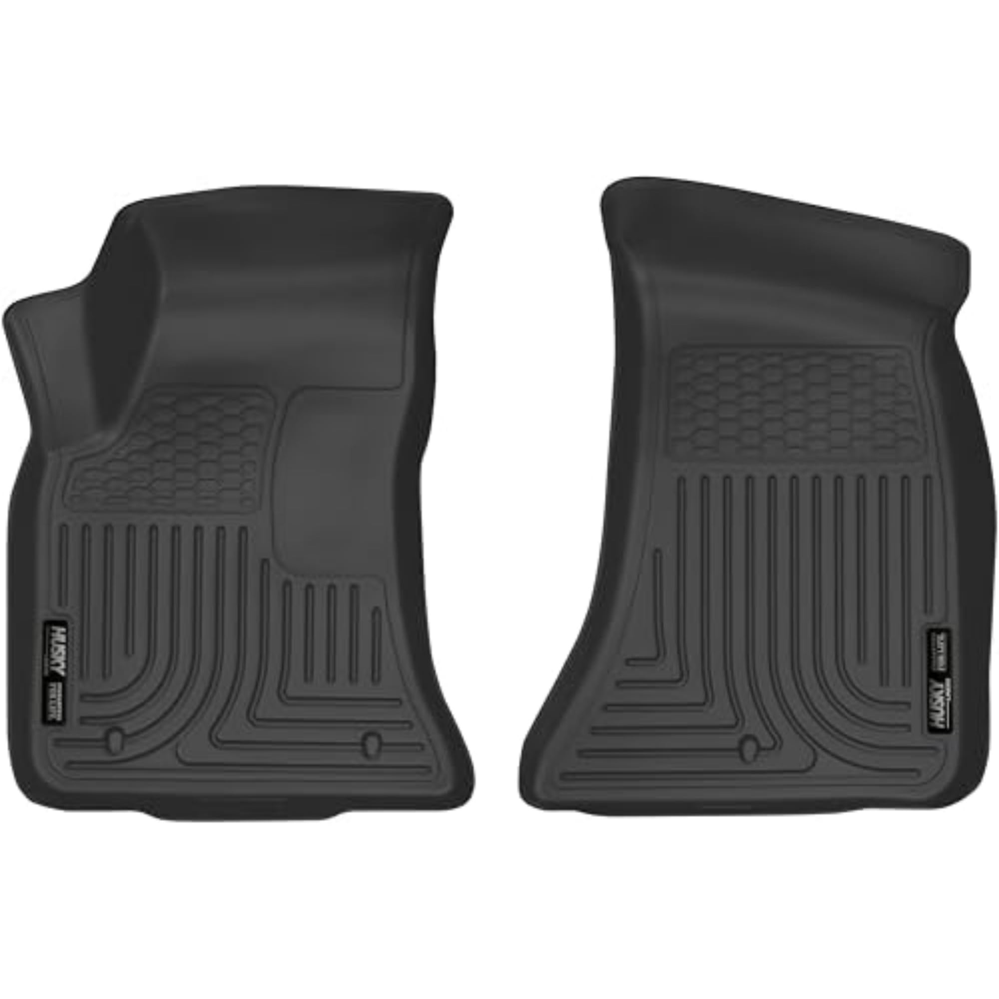 Husky Liners Weatherbeater Floor Mats | Fits 2016-2023 Dodge Challenger, Rear Wheel Dr Only | Front Row, 2-pc Black - 13641