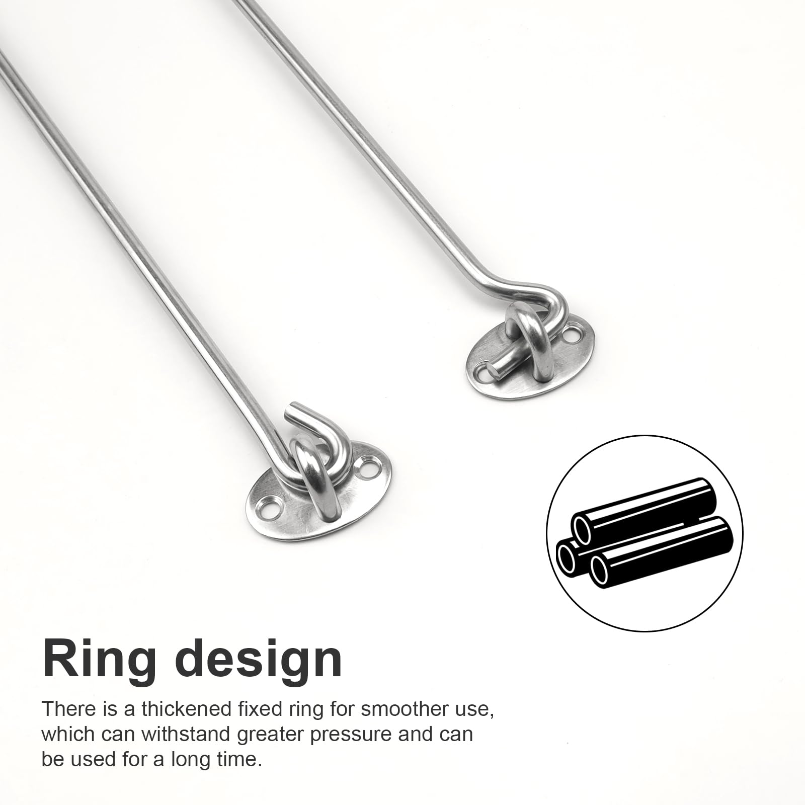 LINTRA 2 Pièces Fermeture Porte, 300 Mm Silver Crochet De | FindTheDeal