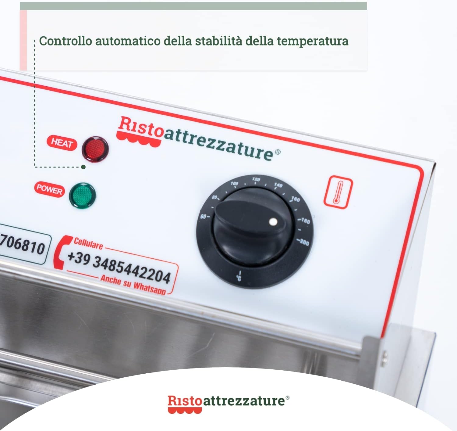 Friggitrice Elettrica Singola Vasca, Professionale in Acciaio Inox - 6 Litri, Capacità Olio 4 Litri Friggitrice Elettrica Singola Vasca, Professionale in Acciaio Inox - 6 Litri, Capacità Olio 4 Litri