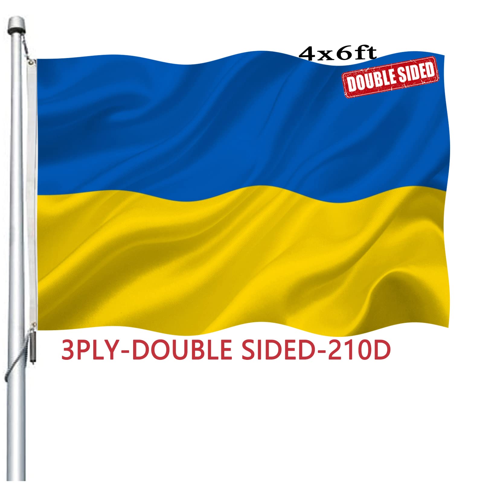 Amazon.com : Double Sided Ukraine Flag 4x6 ft Outdoor- Ukrainian