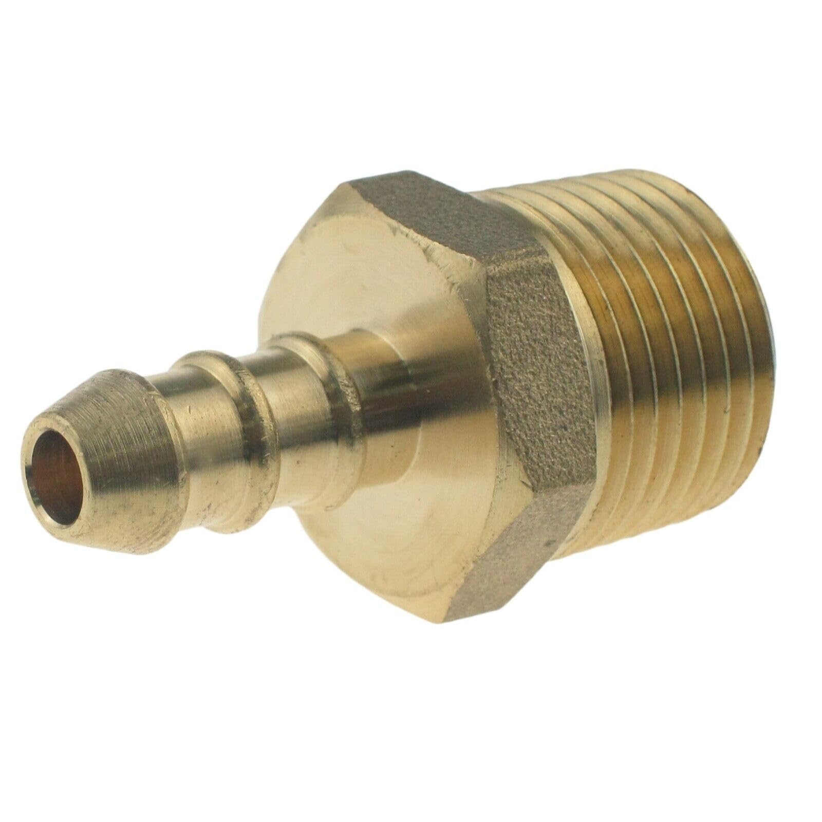 Catering Parts UK LPG Fulham Nozzle 1/2" BSP Thread X 10mm OD Nipple For 8mm Bore Gas Pipe Female or Male (1/2" BSP MALE)
