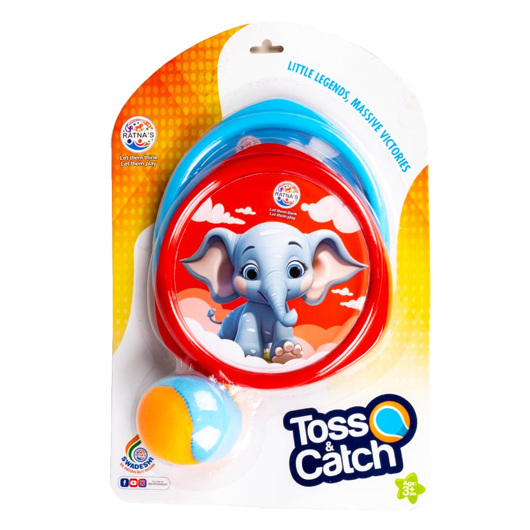 Ratna's Toss & Catch 2 Players Outdoor Activity Toy for Kids 3+ Years 3