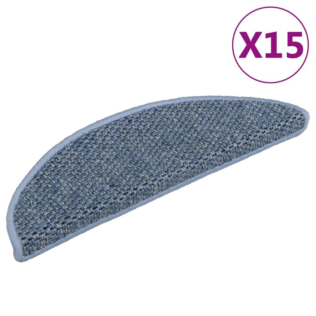 Naklejki na schody 15 szt. 56x17x3 cm Niebieski