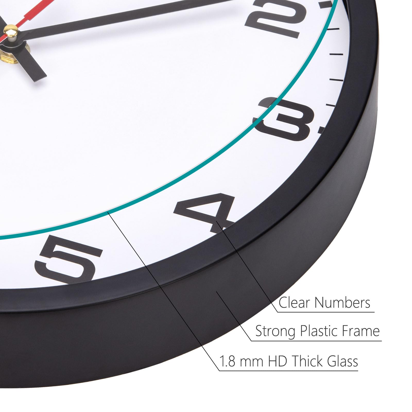 NESIFEE Horloge Murale Radio-pilotée De 30 Cm, Horloge Murale