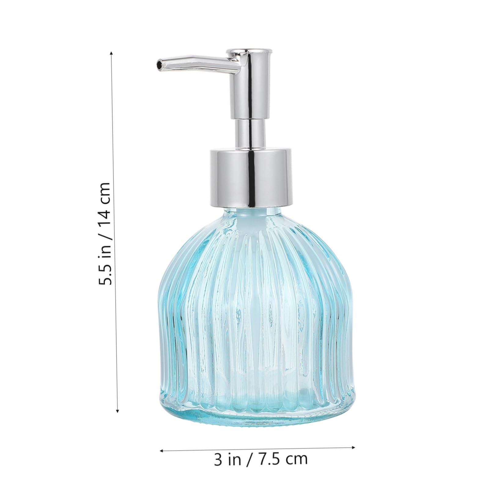 SOLUSTRE 2Pcs Refillable Glass Hand Dispensers Elegant Pump Dispenser for Kitchen and Bathroom User Friendly Design Glass for Liquid Water