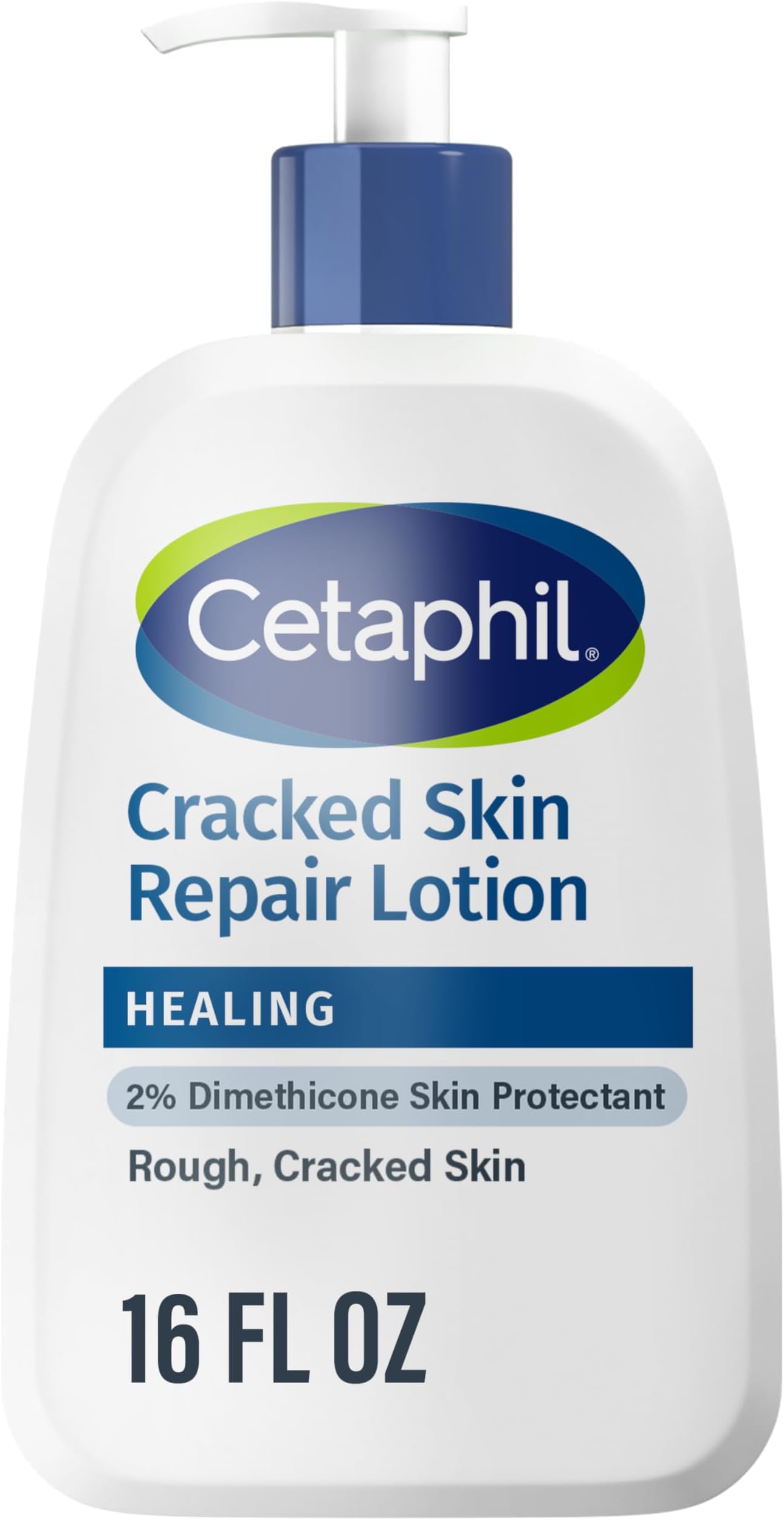 Cracked Skin Repair Lotion, 16 oz, For Very Rough & Cracked, Sensitive Skin, 24 Hour Hydration, Protects & Hydrates Cracked Skin, Hypoallergenic, Fragrance Free