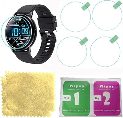 OCTelect Tempered glass screen protector for Donerton Smart Watch screen protector with four pieces in one pack with round screen