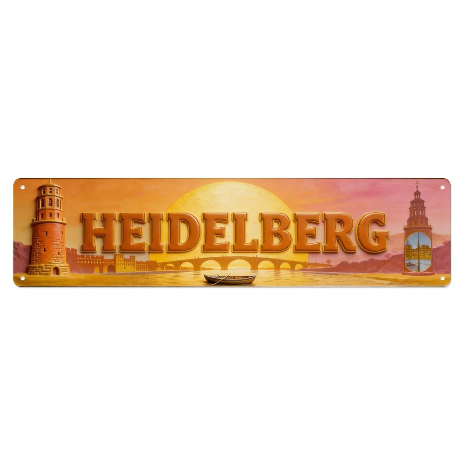 Heidelberg Germany Vintage Metal Tin Sign