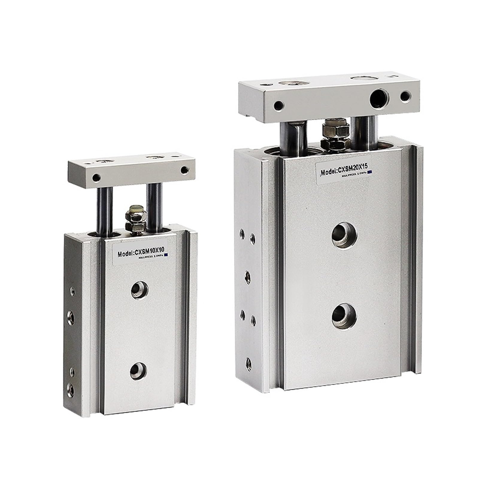 Cylindre pneumatique double effet CXSM20 course 40mm à double tige - 7