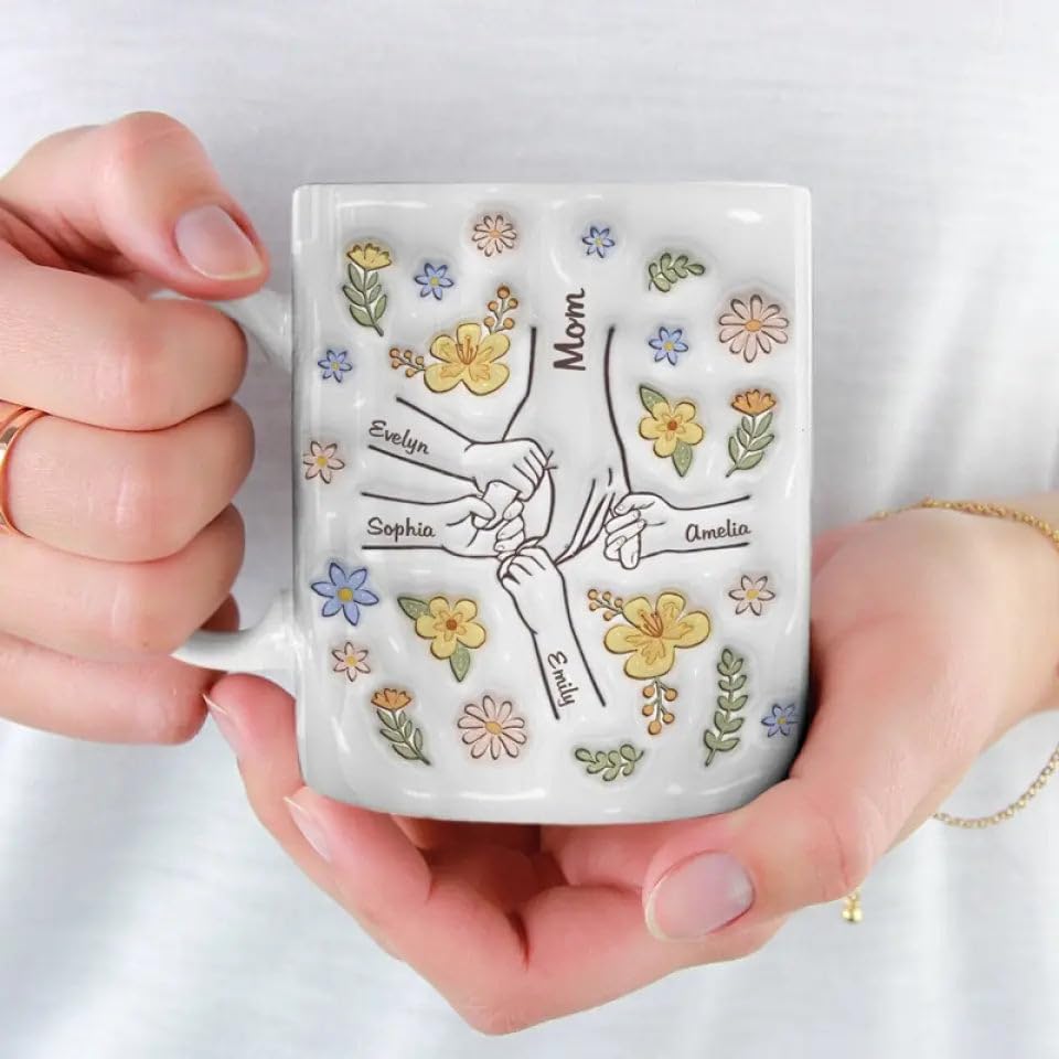 DOPTIKA-You-Hold-Our-Hands-Also-Our-Hearts-Personalized-2D-Mom-Coffee-Mug-Christmas-Birthday-Gifts-For-Mom-Grandma-Mother-Birthday-Gifts-From-Daughters-Sons-Mom-Ceramic-Cup-Best-Mom-Ever-Gifts