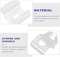 Vista 4 de DOITOOL Paquete de 4 manijas de persiana sin cordón, transparentes, compatibles con persianas celulares y enrollables, fácil instalación, 2.24 x