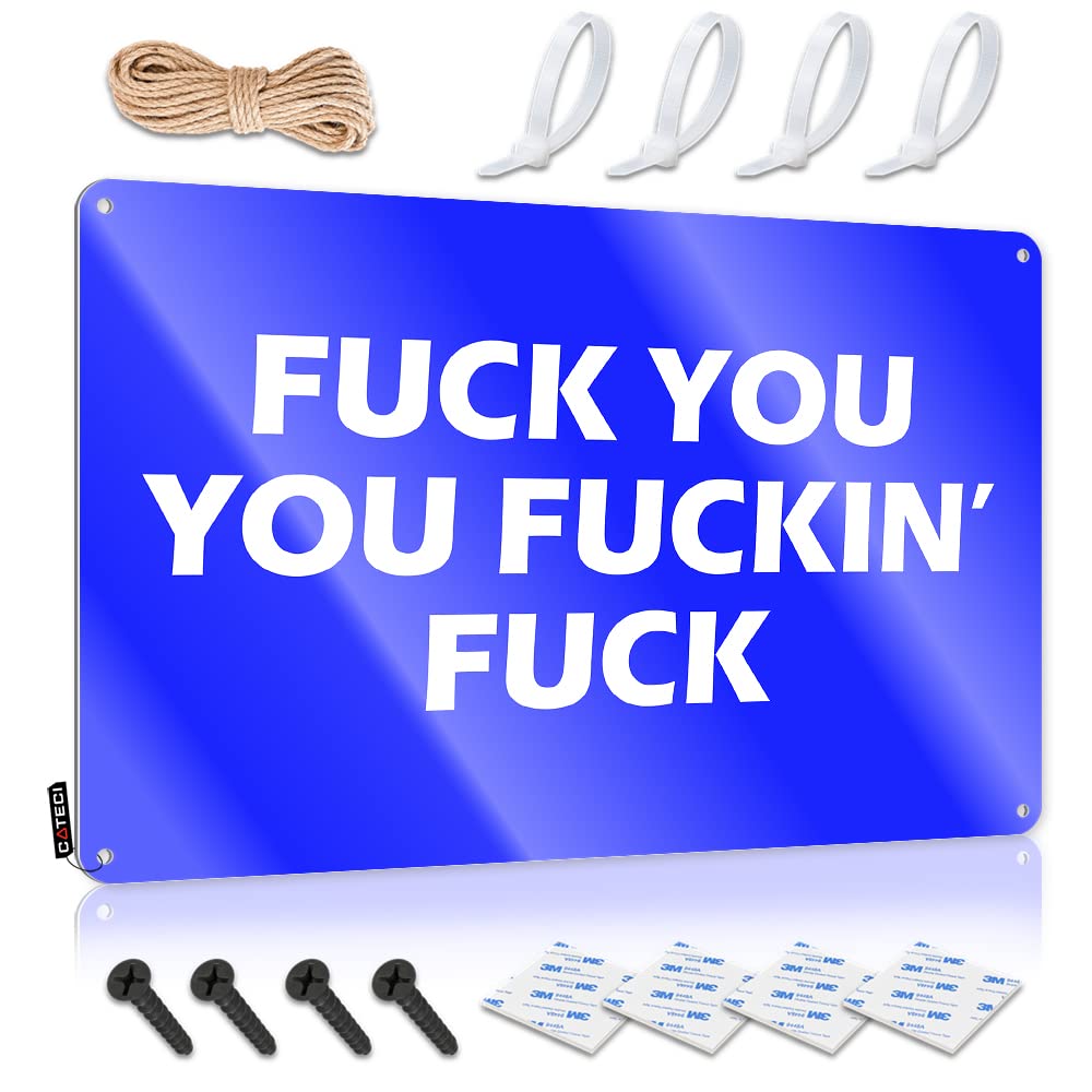 Bathroom Stuff, Tin Metal Sign Drive Decor Fuck You Fuckin | Rustic Rustic Wall Art(30X40CM)