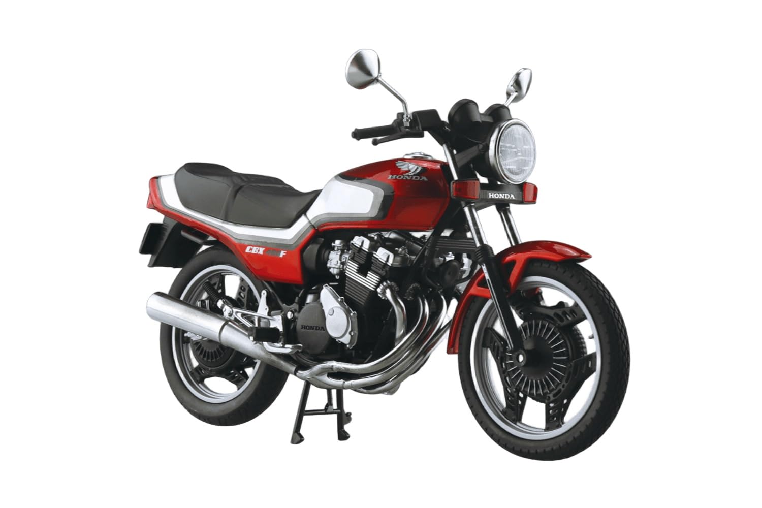 青島文化教材社(AOSHIMA) 1/12 完成品バイク Honda CBX400F キャンディアラモアナレッド/パールシェルホワイト