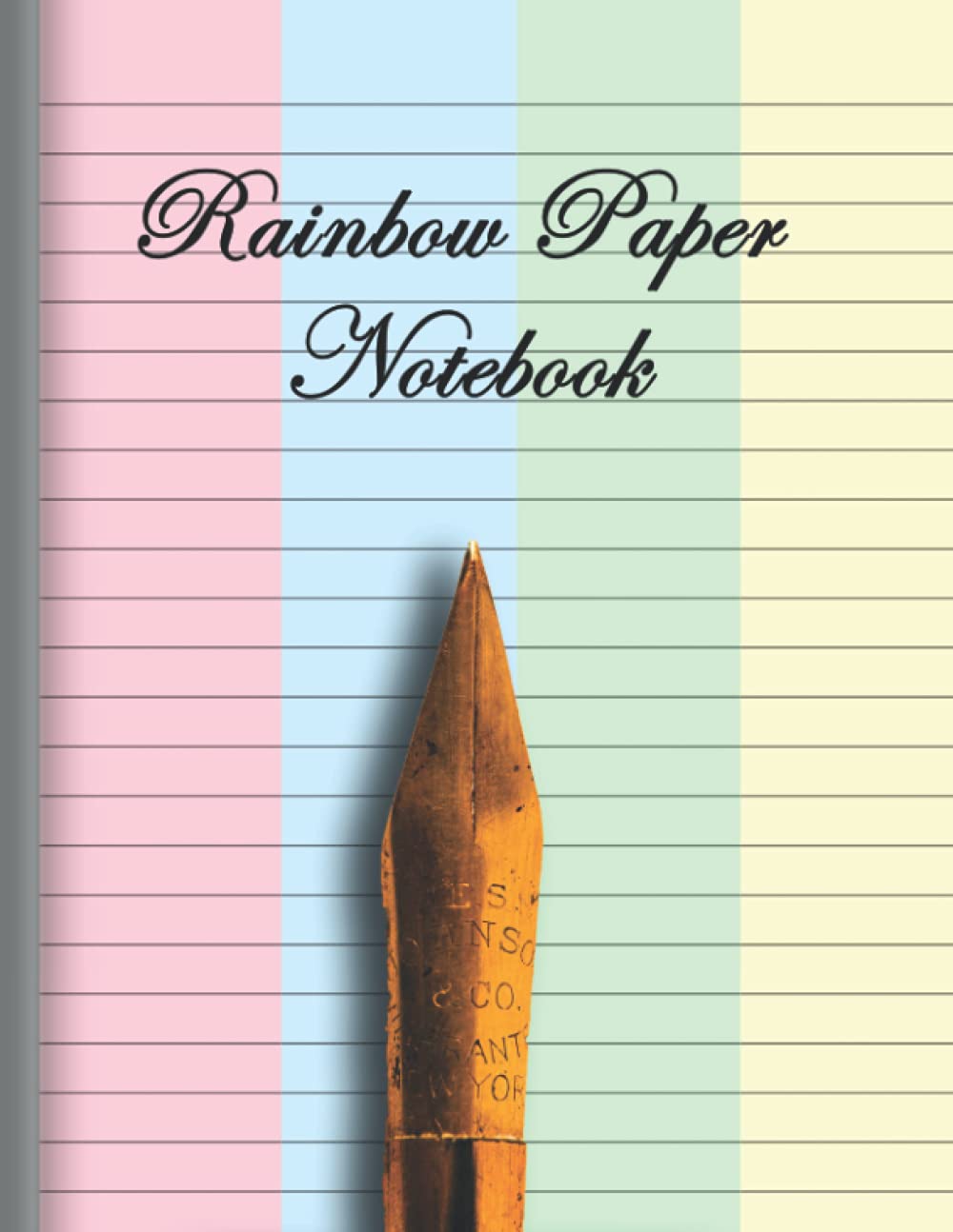 Rainbow Paper Notebook: A Color Blank Lined Journal With Beautiful Pastel Colored Pages