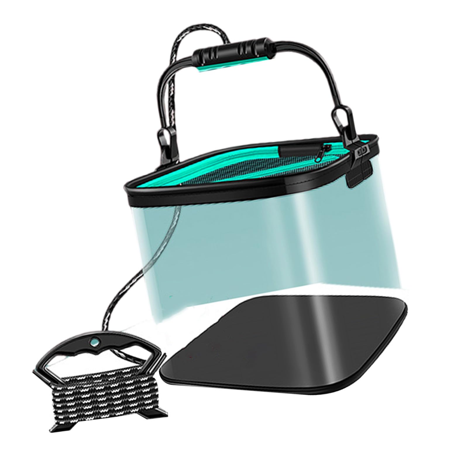 Contenitore per Acqua Pieghevole da 8/13 Litri, Secchio da Pesca con Corda, Grande capacità, Secchio da Trasporto, Secchio da Pesca da Campeggio Portatile
