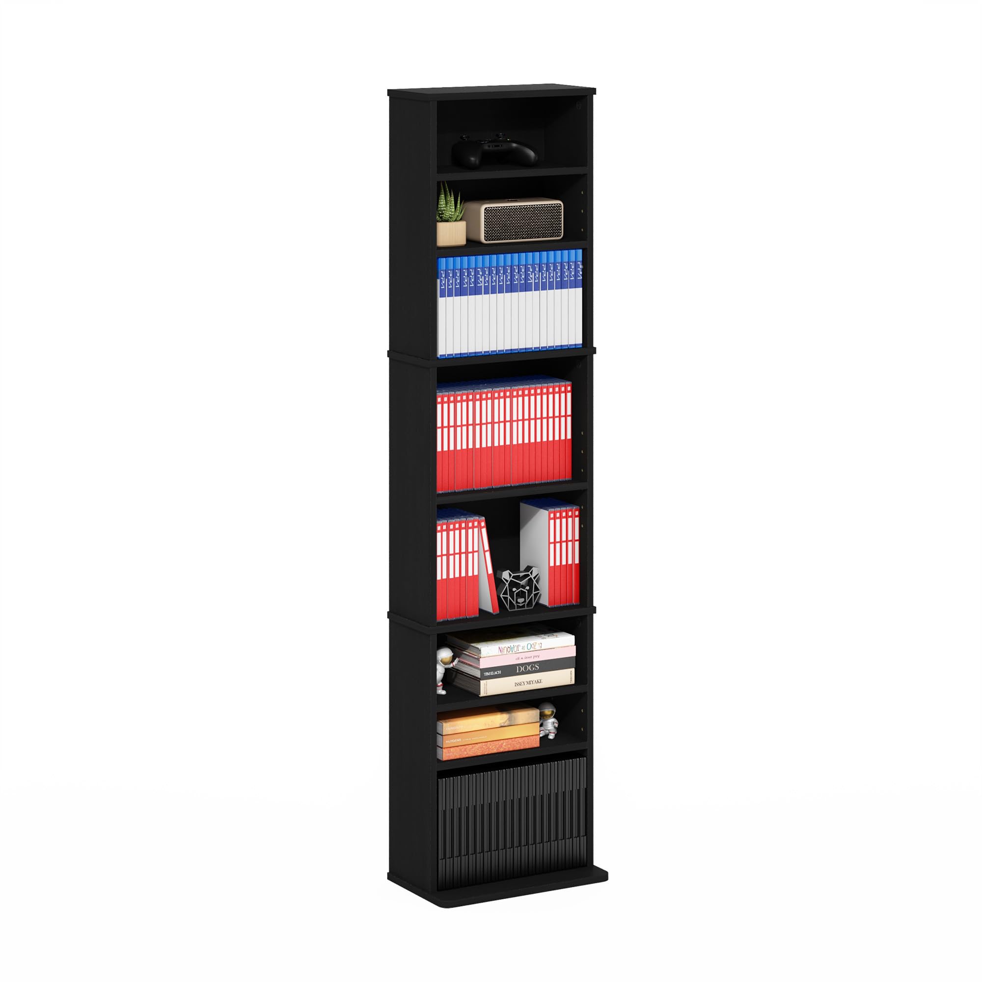 Amazon.com: Furinno Jaya DVD Shelf, 9-Shelf Tall Narrow CD Rack
