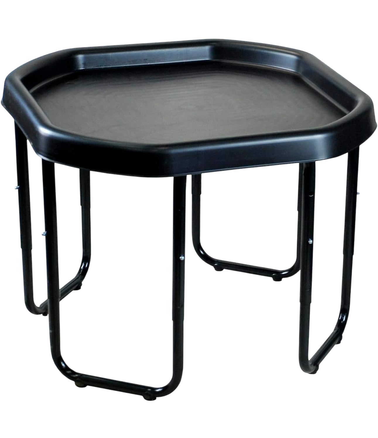 Black Mixing Play Tray 70cm Diameter & Height Adjustable Stand - For Fun Tuff & Messy Sand, Water Spot & Glitter Play.