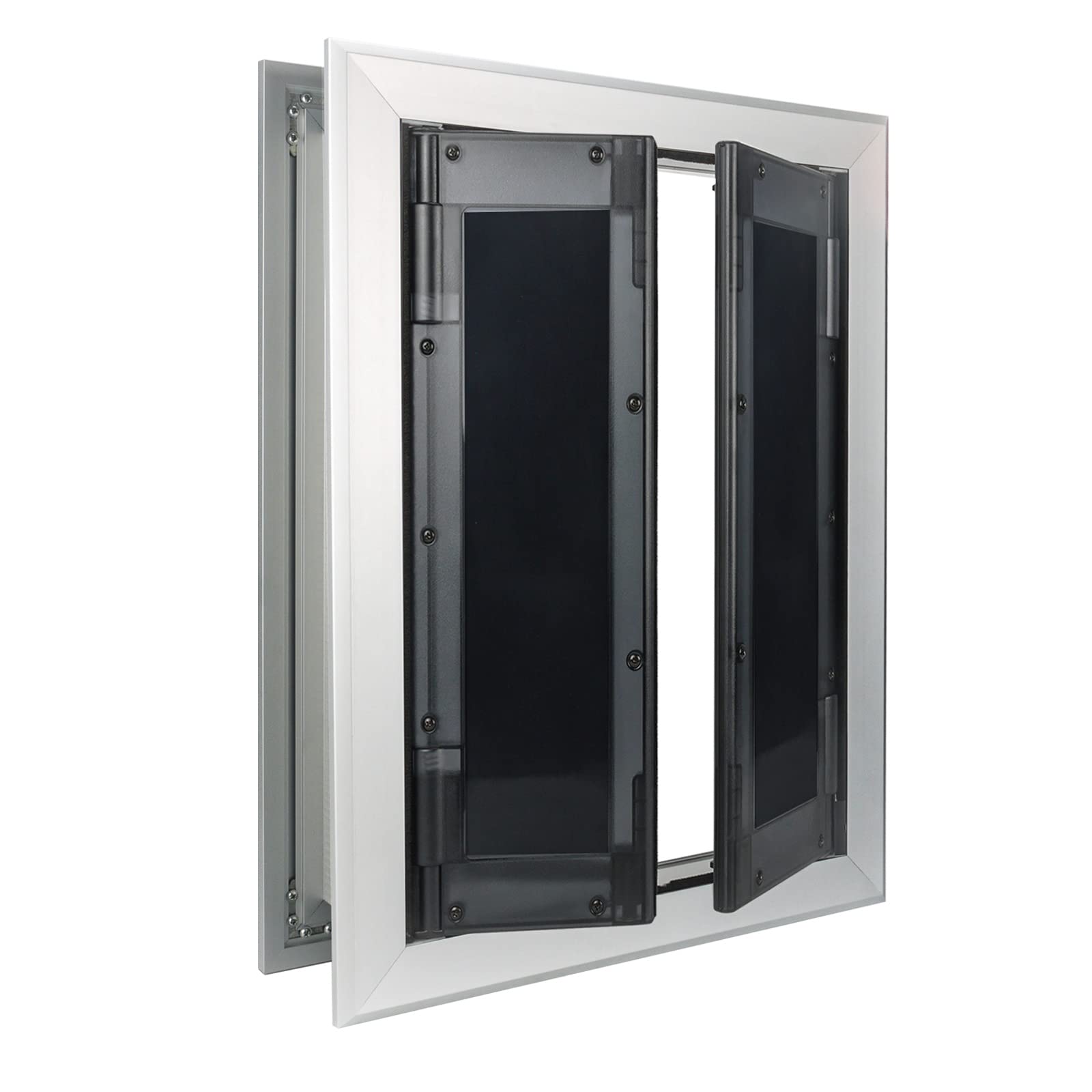PATAPLUS Luxurious Dog Doors, Aluminum Frame, Durable Swing Double