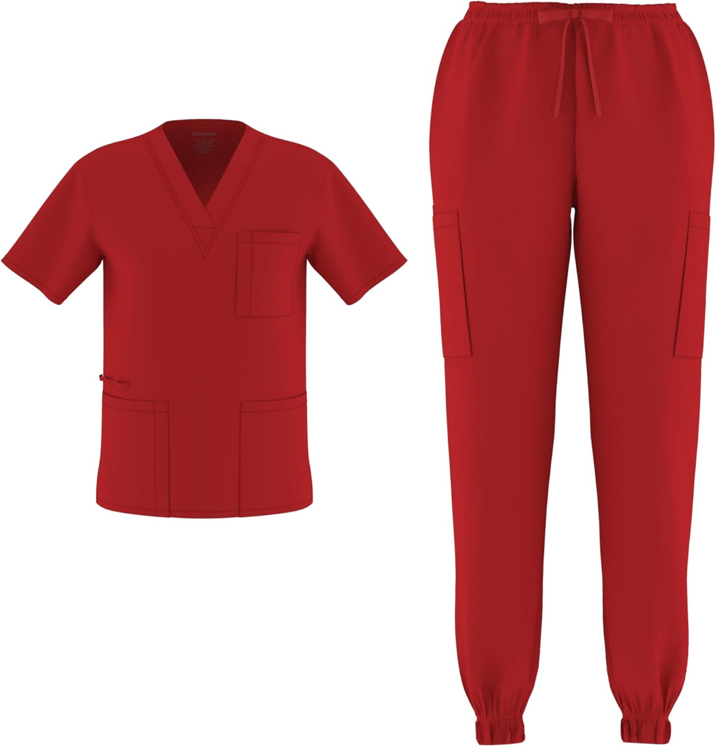 Unisex Men's Women's Joggers Scrubs Medical Nursing Stretch Flex V-Neck Jogger 2 Piece Scrub Set