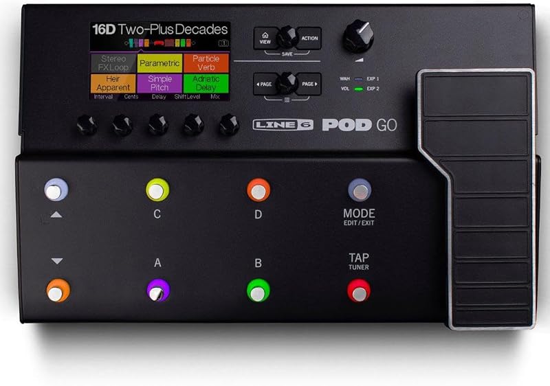 Pedal multiefectos para guitarra Line 6 POD Go, negro