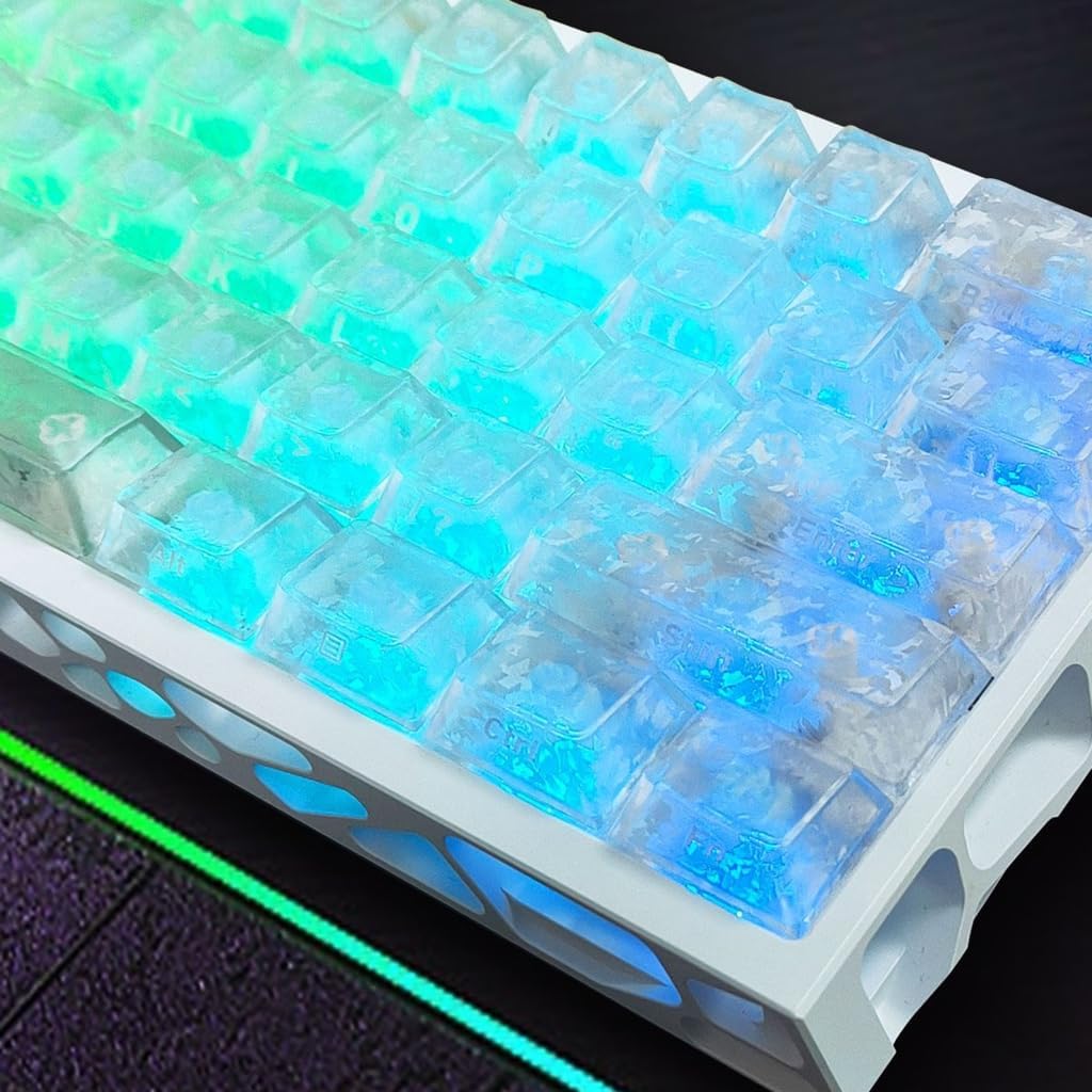 119 Keys Carbon Fiber Theme Keycap Set PC Carbon Texture Keyboard