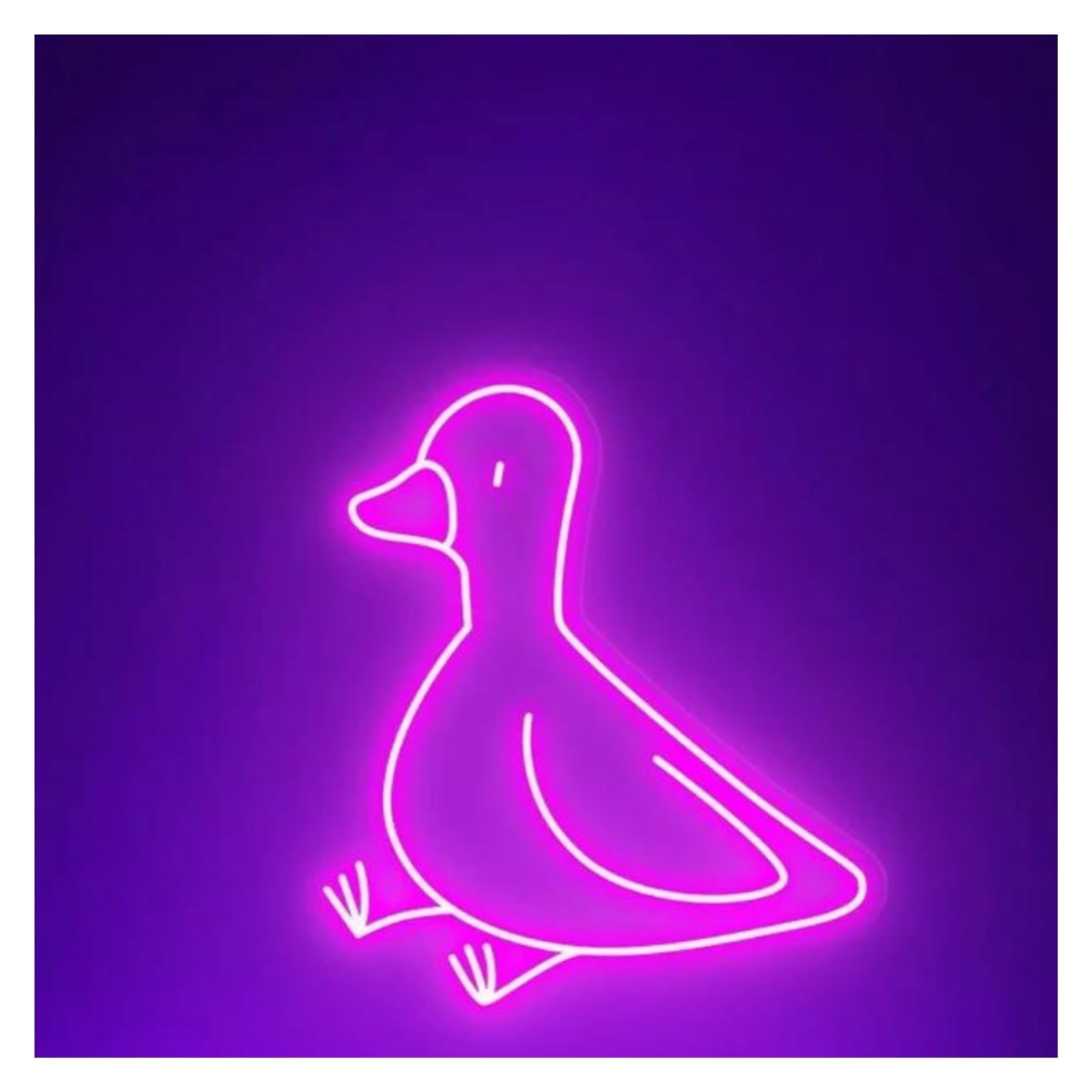 Lemst E Signs Lamp Duck Neon Signs Usb Powered Adjustabl Brightness Duck Neon Lights, Suitabl For Party Decor Hanging Neon Light 30Cmx38cm(E)