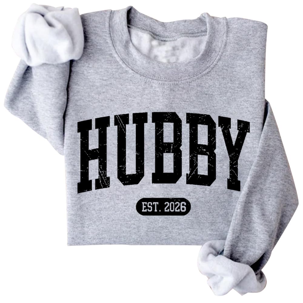 DIOMMELL Hubby Wifey Couples Matching Sweatshirt for Husband and Wife