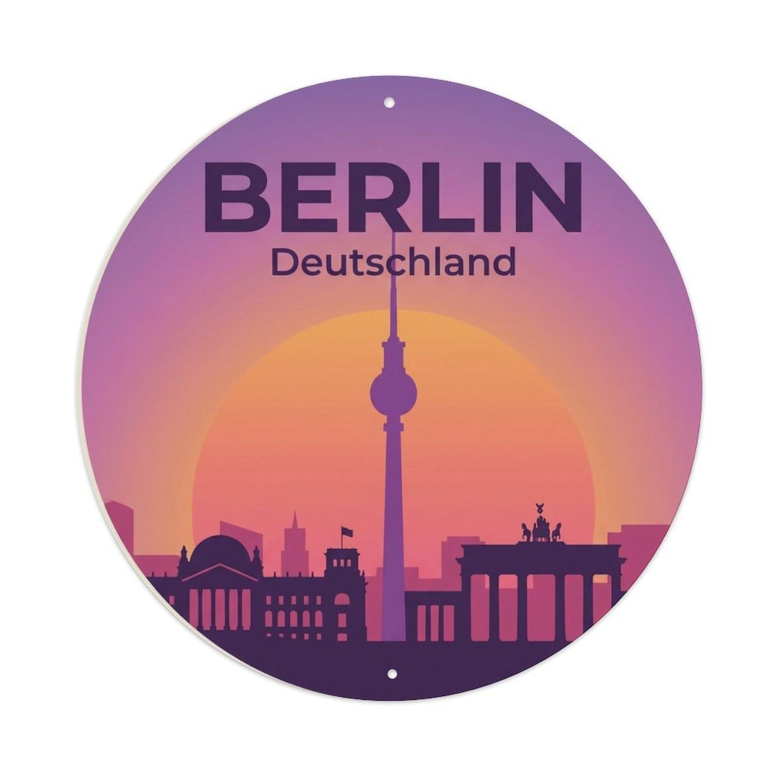 Vintage Travel Berlin Germany Keepsake 1 Metal Tin Sign
