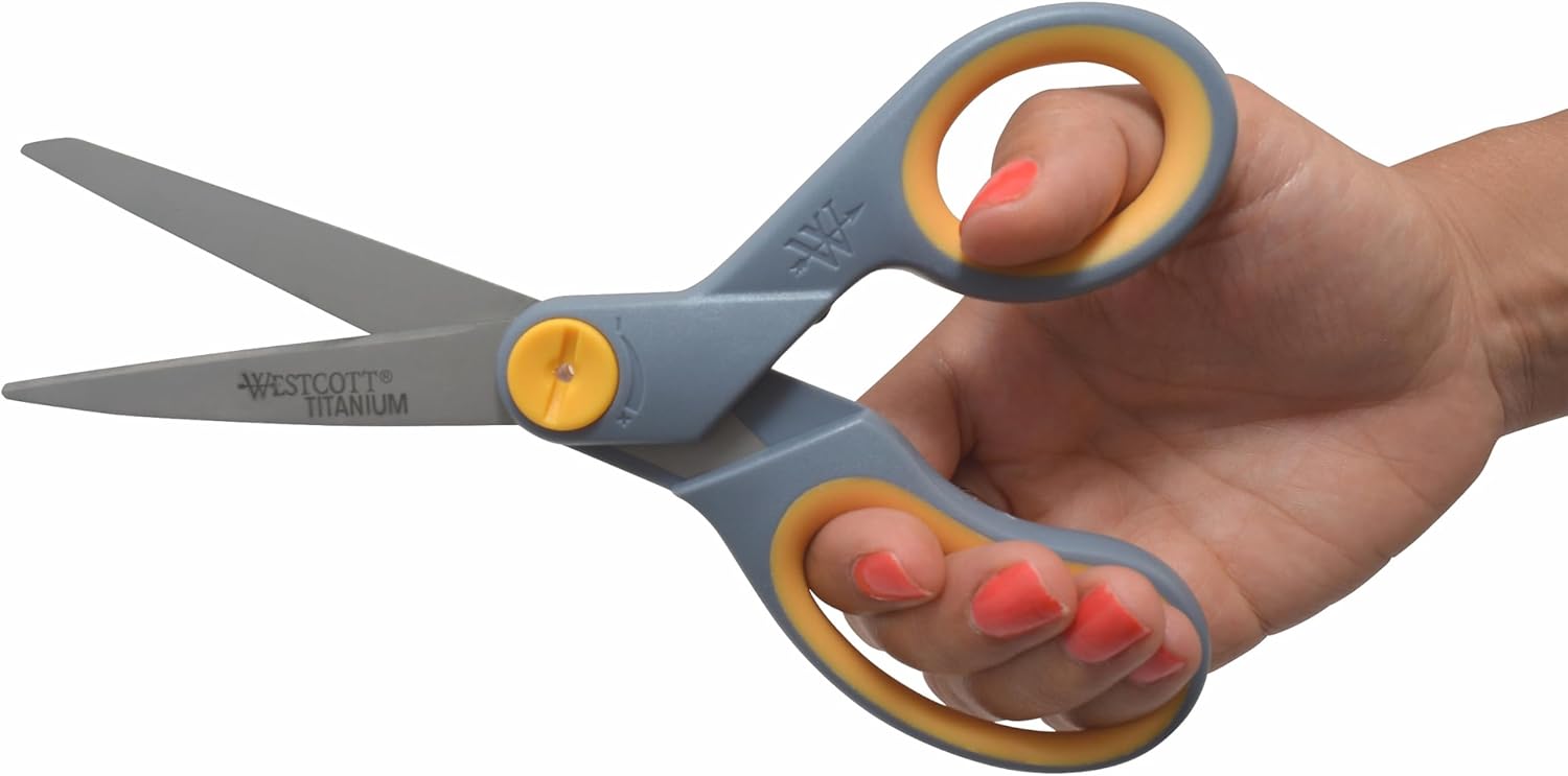 Westcott 13901 Titanium Bonded Scissors, 8-Inch Straight, 2/Pack