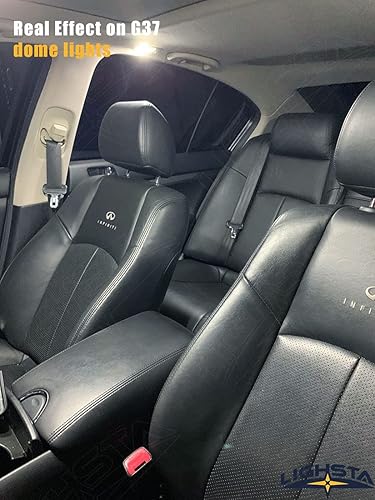 Miniatura 5 de Paquete de 12 luces LED blancas superbrillantes para interiores Infiniti G35 G37 Sedan 2007 2008 2009 2010 2011 2012 2013 2014 + luces de matrícula