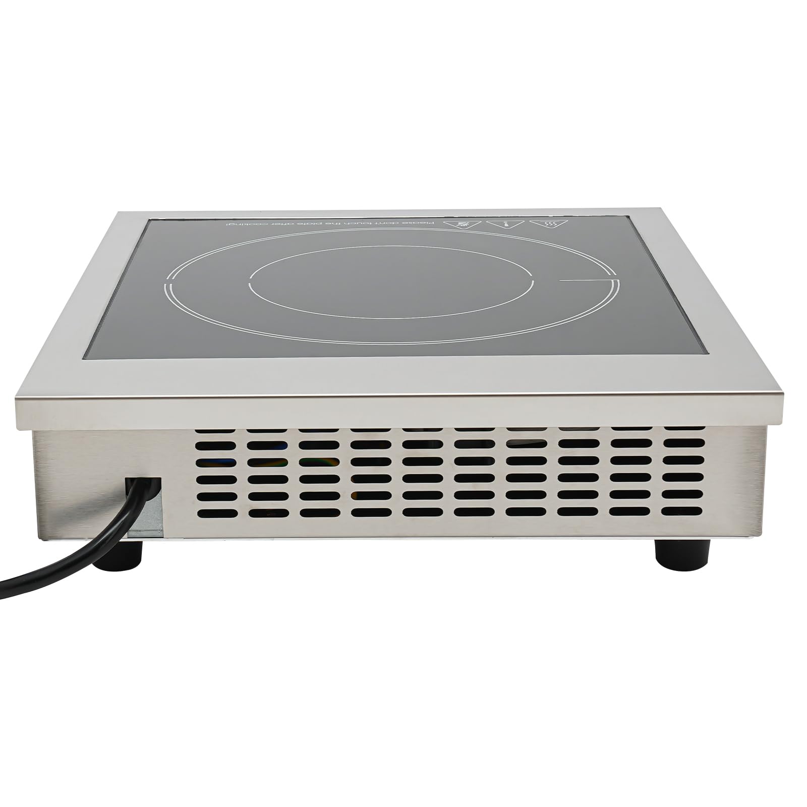 Induktionskochfeld 3500W 35x28cm Edelstahlgehäuse Ceranplatte Touch-Display 11 Temperaturstufen Timer Kindersicherung