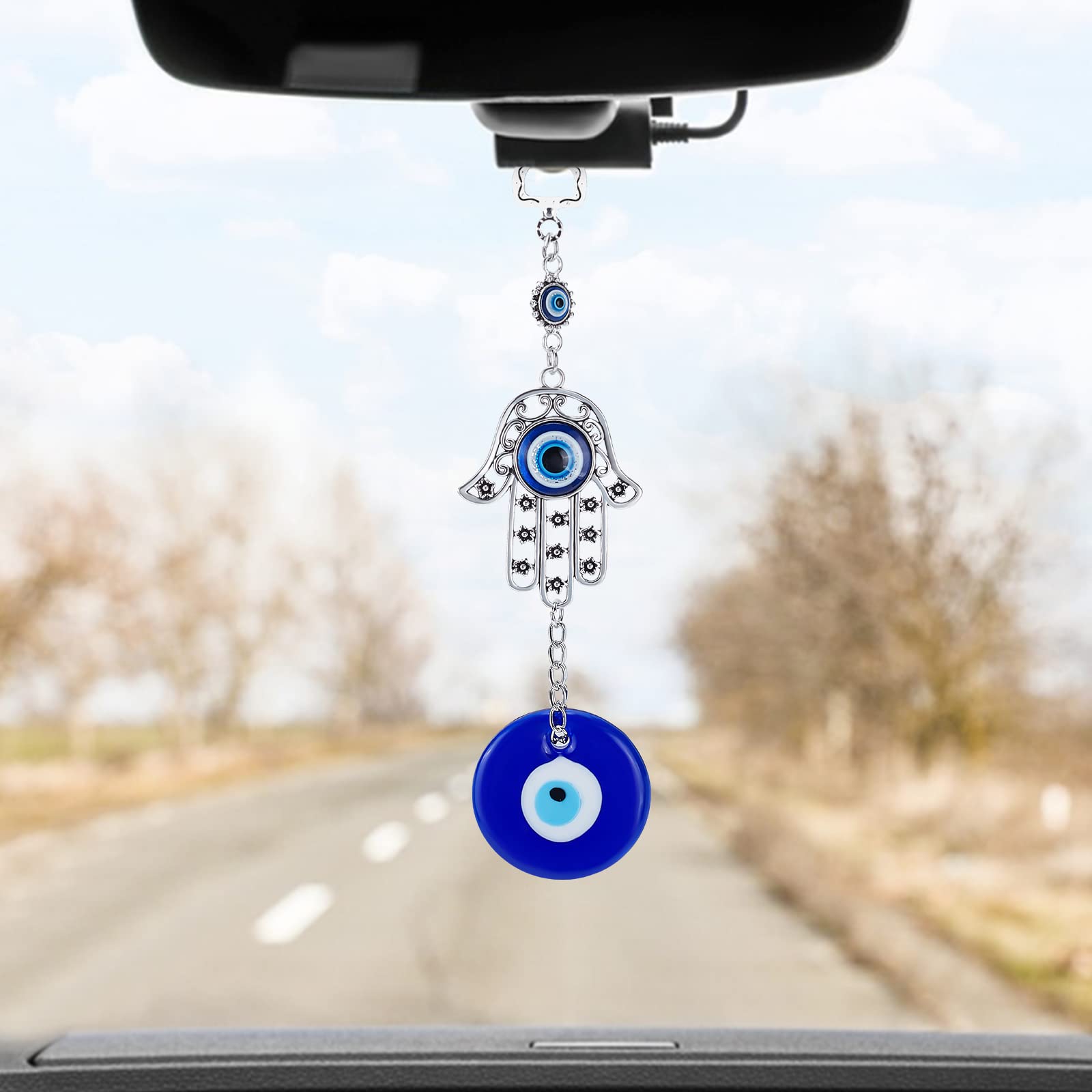 Fydun Amulet Hanger, Islam Quran Blue Evil Eye Zegen Amulet Wandtapijt Opknoping Home Decor voor Bescherming en Zegen