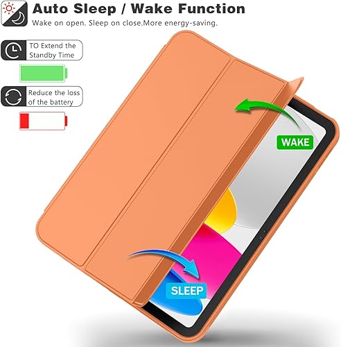 Miniatura 16 de iMieet Funda para iPad (A16) de 11ª generación/iPad de 10ª generación [11 pulgadas 2025/10.9 pulgadas 2022] con soporte para lápices, funda Azul